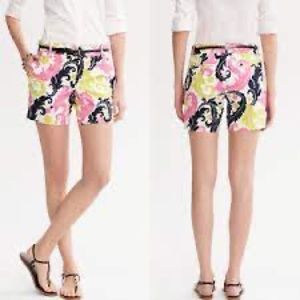 Banana Republic Milly Collection Neon Hibiscus Shorts